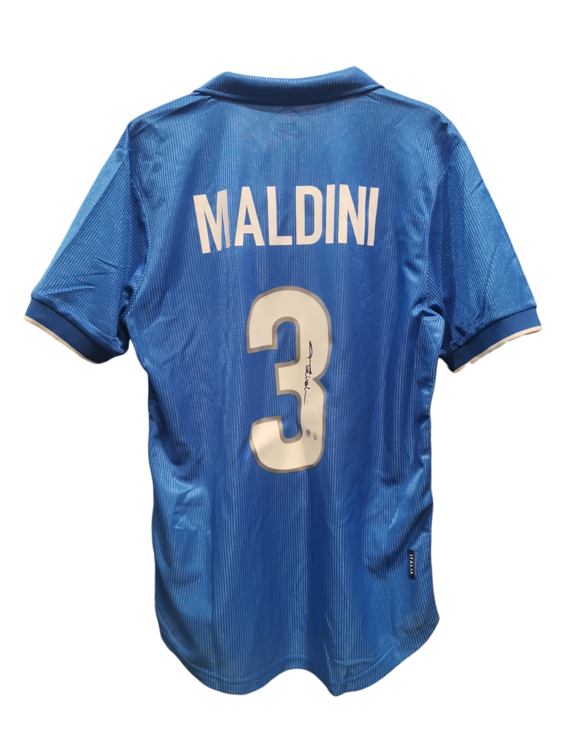 Paolo Maldini #3 Italy 1998 Home Signed Jersey