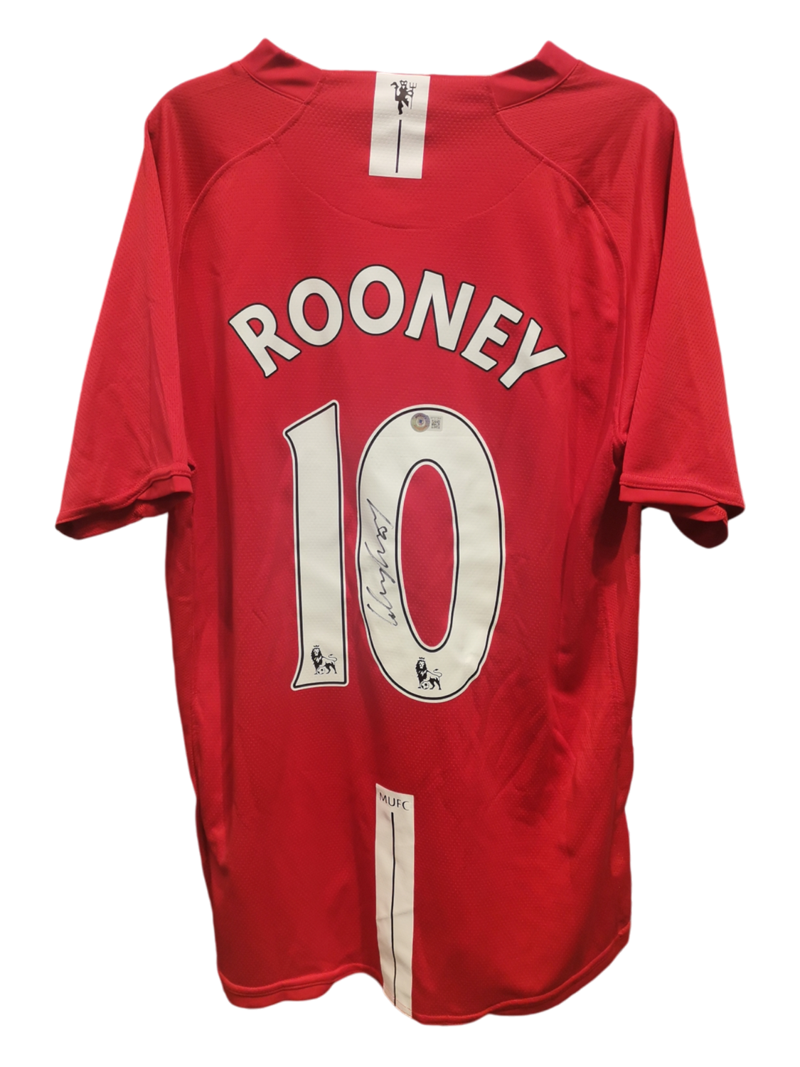 Wayne Rooney #10 Manchester United 07/08 Home Signed Jersey
