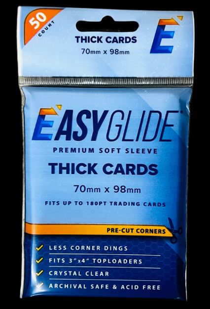 Easy Glide Soft Sleeves for Extra Thick Trading Cards 70mmx98mm