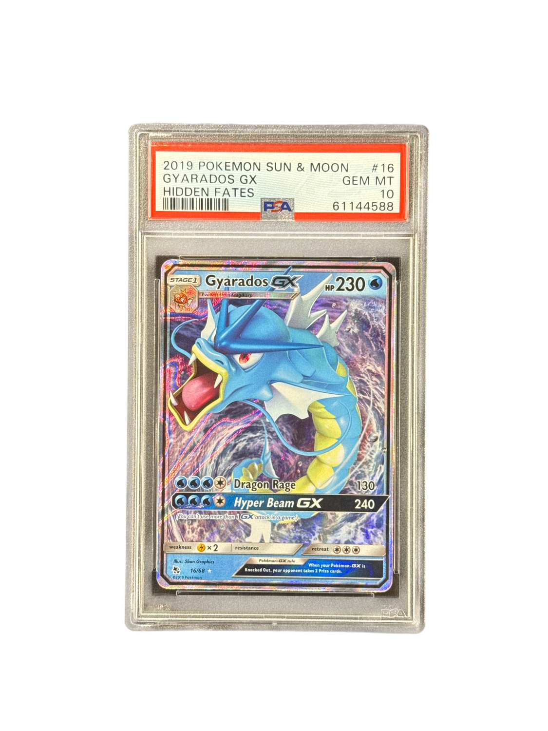 2019 Pokemon Sun &amp; Moon Gyarados GX Hidden Fates #16 PSA 10