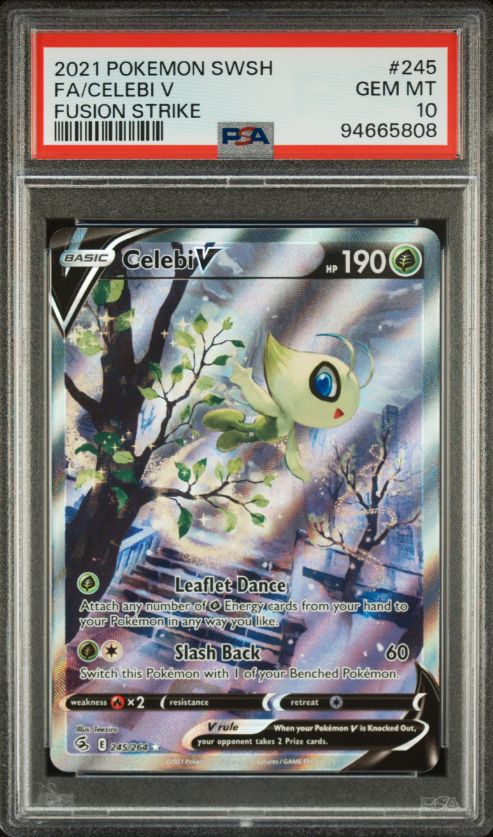 2021 Pokemon SWSH Fa/Celebi V Fusion Strike #245 PSA 10