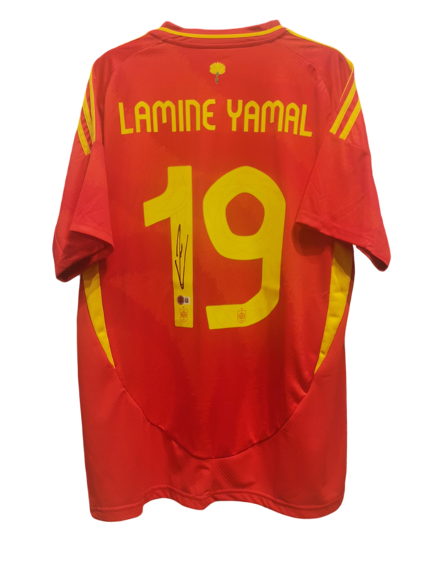 Lamine Yamal Back Signed Spain Jersey