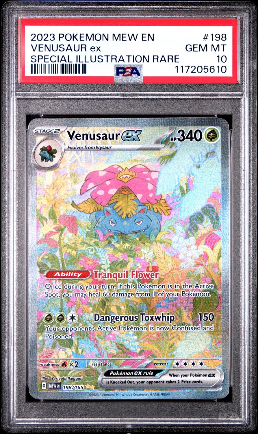 Pokemon 2023 Mew En Venusaur ex Special Illustration Rare #198 PSA 10