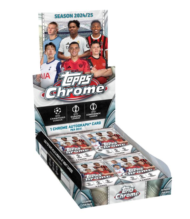 Topps 2024-25 UEFA Club Competitions Chrome Soccer Hobby Box