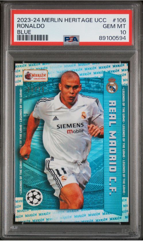 2023-24 Merlin Heritage UCC Ronaldo Blue #106 PSA 10