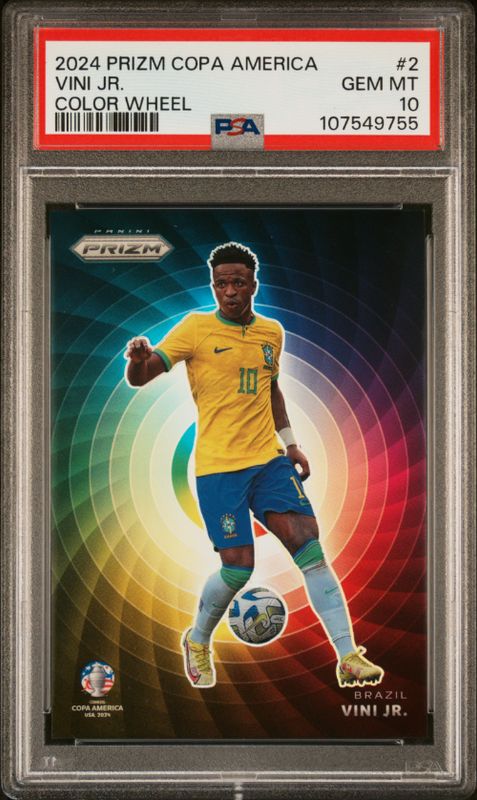 2024 Prizm Copa America Vini Jr. Color Wheel #2 PSA 10