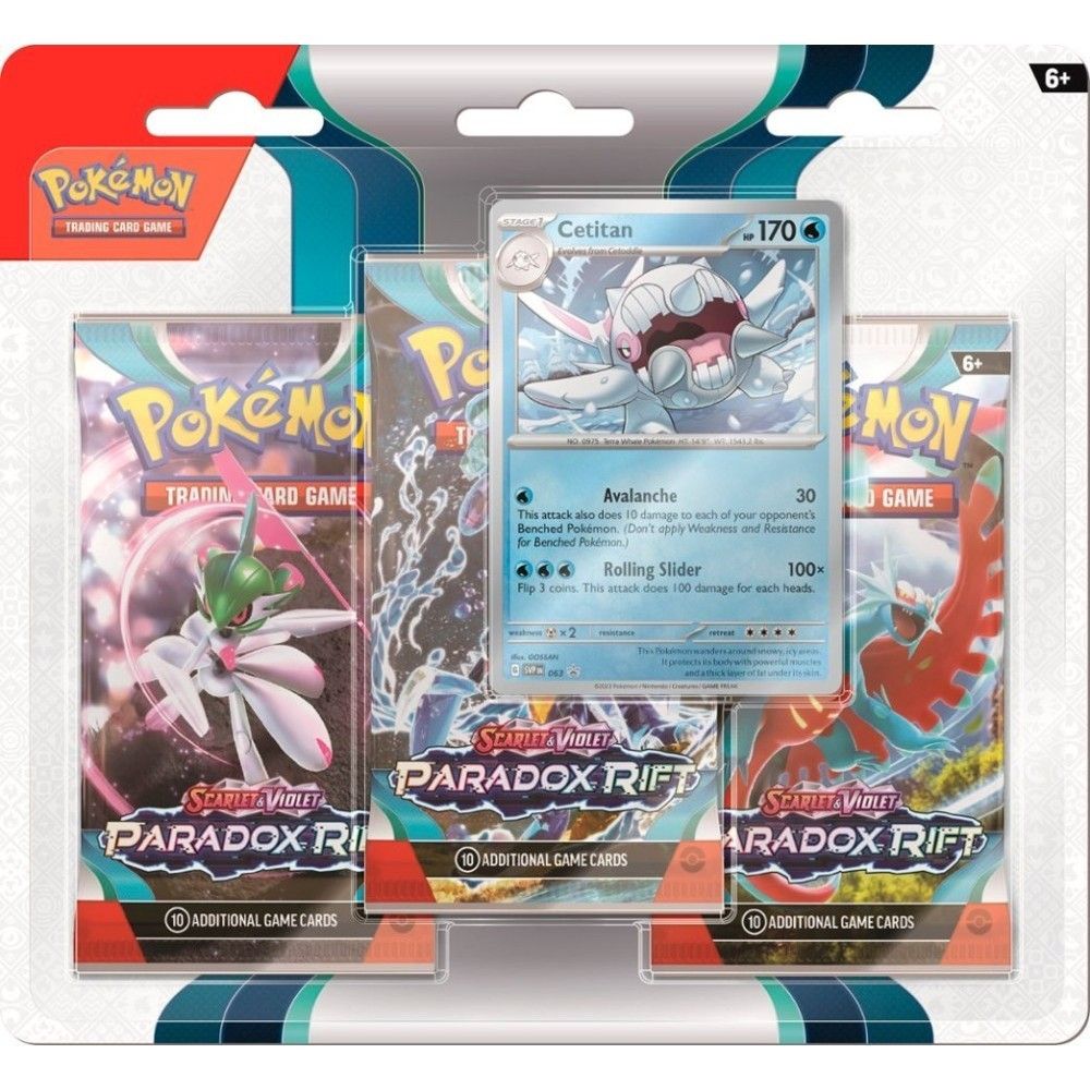 Pokemon TCG - Scarlet &amp; Violet Paradox Rift- 3-Pack Blister