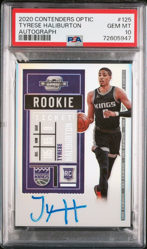 2020 Contenders Optic Tyrese Haliburton Autograph #125 PSA 10
