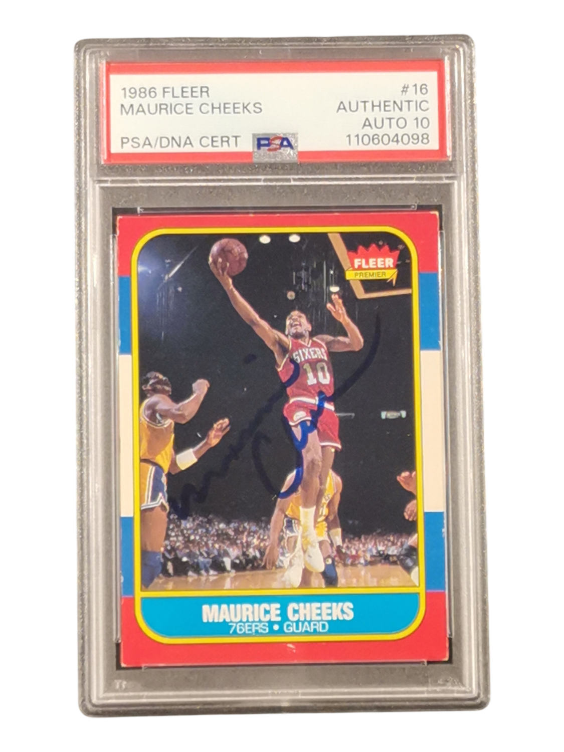 1986 Fleer Maurice Cheeks PSA/DNA #16 Auto 10