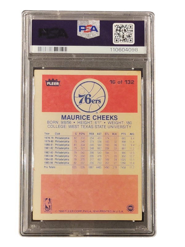 1986 Fleer Maurice Cheeks PSA/DNA #16 Auto 10