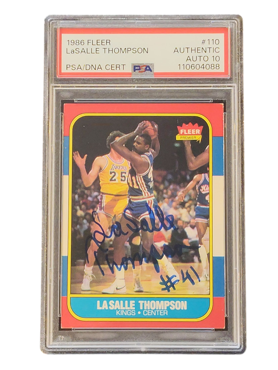 1986 Fleer LaSalle Thompson PSA/DNA #110 Auto 10