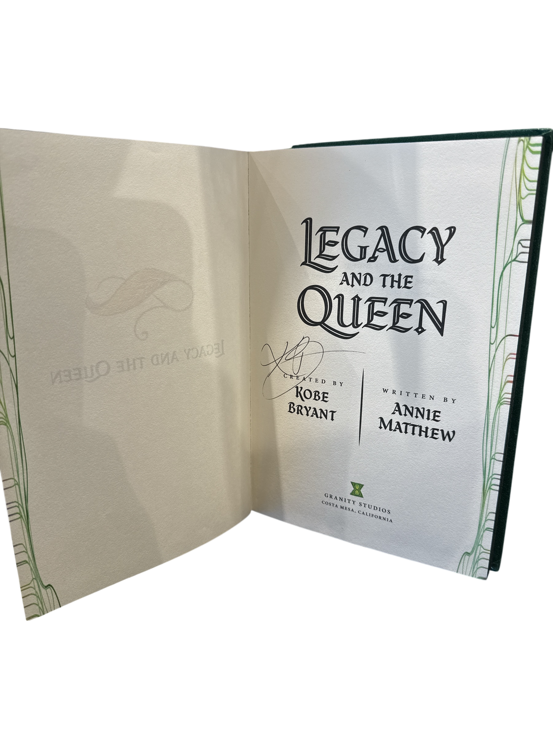 Kobe Bryant Signed &quot;Legacy and the Queen&quot; Original Book