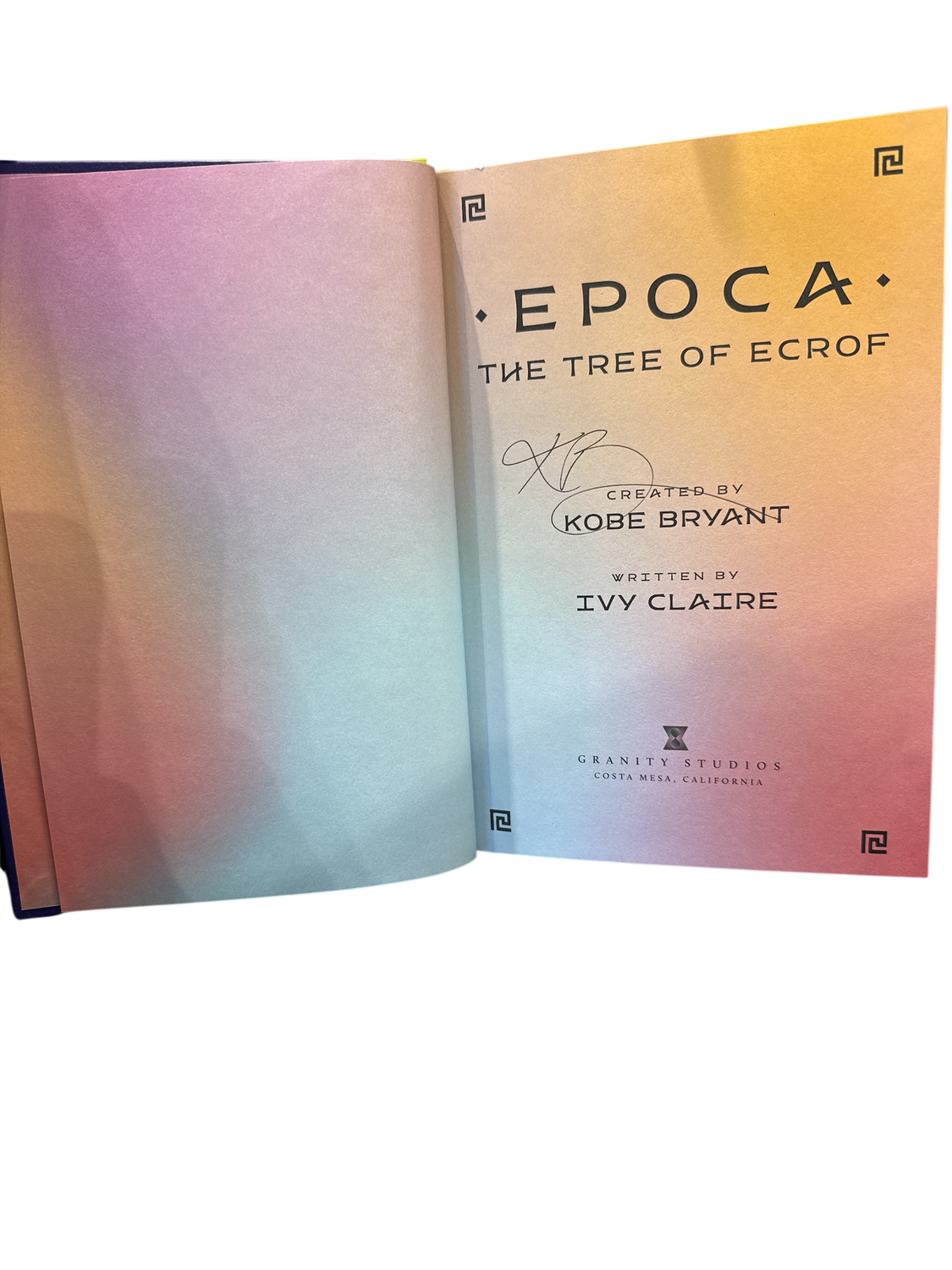 Kobe Bryant Signed &quot;The Three Of Ecrof&quot; Original Book