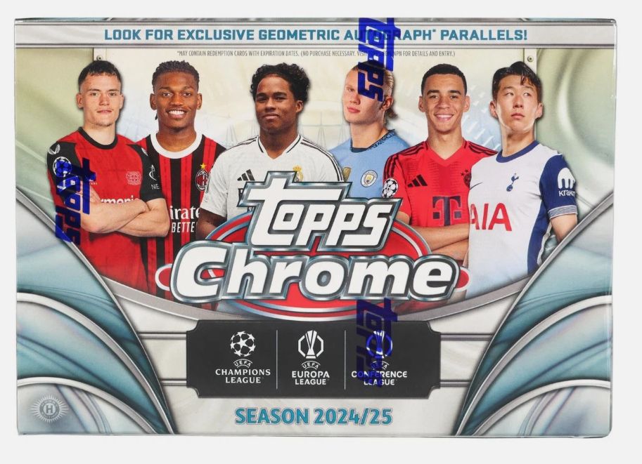2024-25 Topps UEFA Club Competitions Chrome Soccer Breaker&#39;s Delight Box