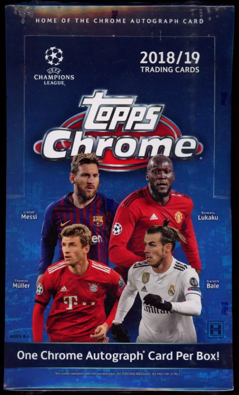 18-19 Topps Champions League Chrome Soccer (Uefa) Hobby Box