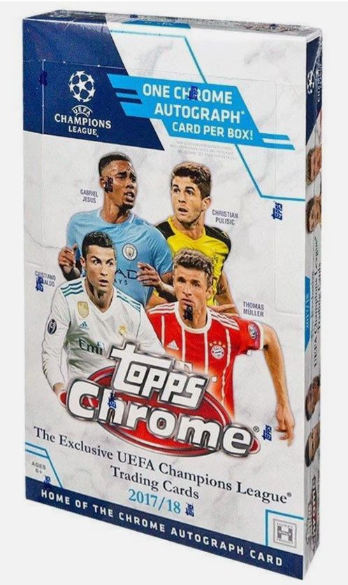 17-18 Topps Champions League Chrome Soccer (Uefa) Hobby Box