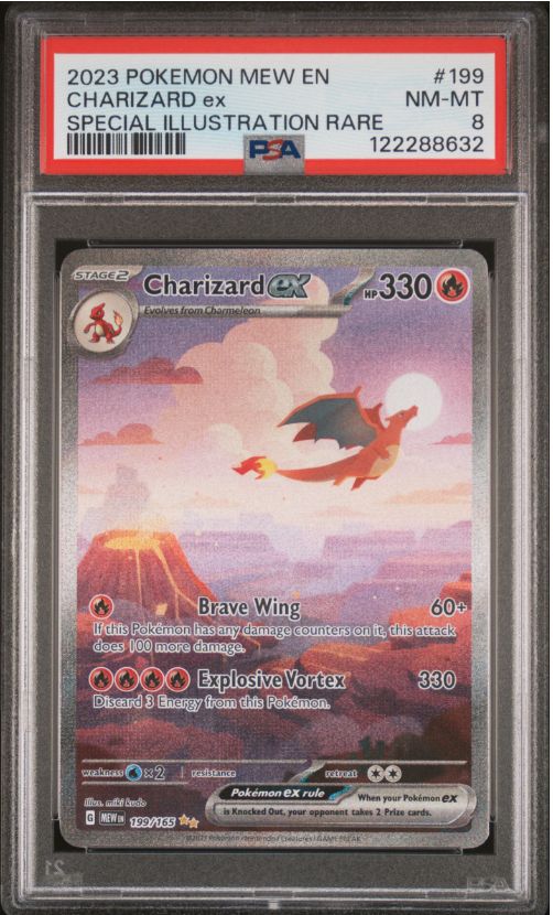 2023 Pokemon Mew En Charizard ex Special Illustation Rare #199 PSA 8