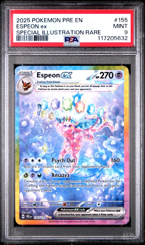 2025 Pokemon Pre En Espeon ex Special Illustration Rare #155 PSA 10