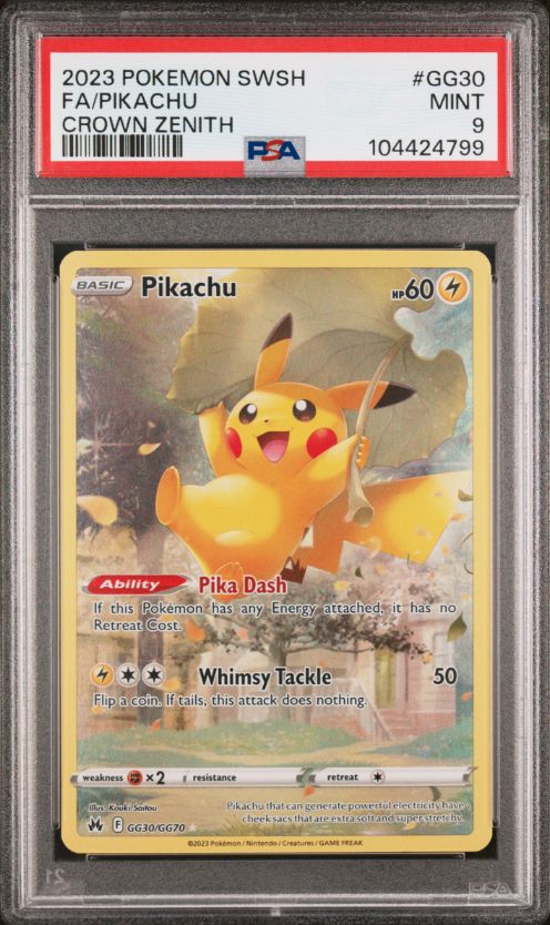 Pokemon 2023 SWSH FA/Pikachu Crown Zenith #GG30 PSA 9