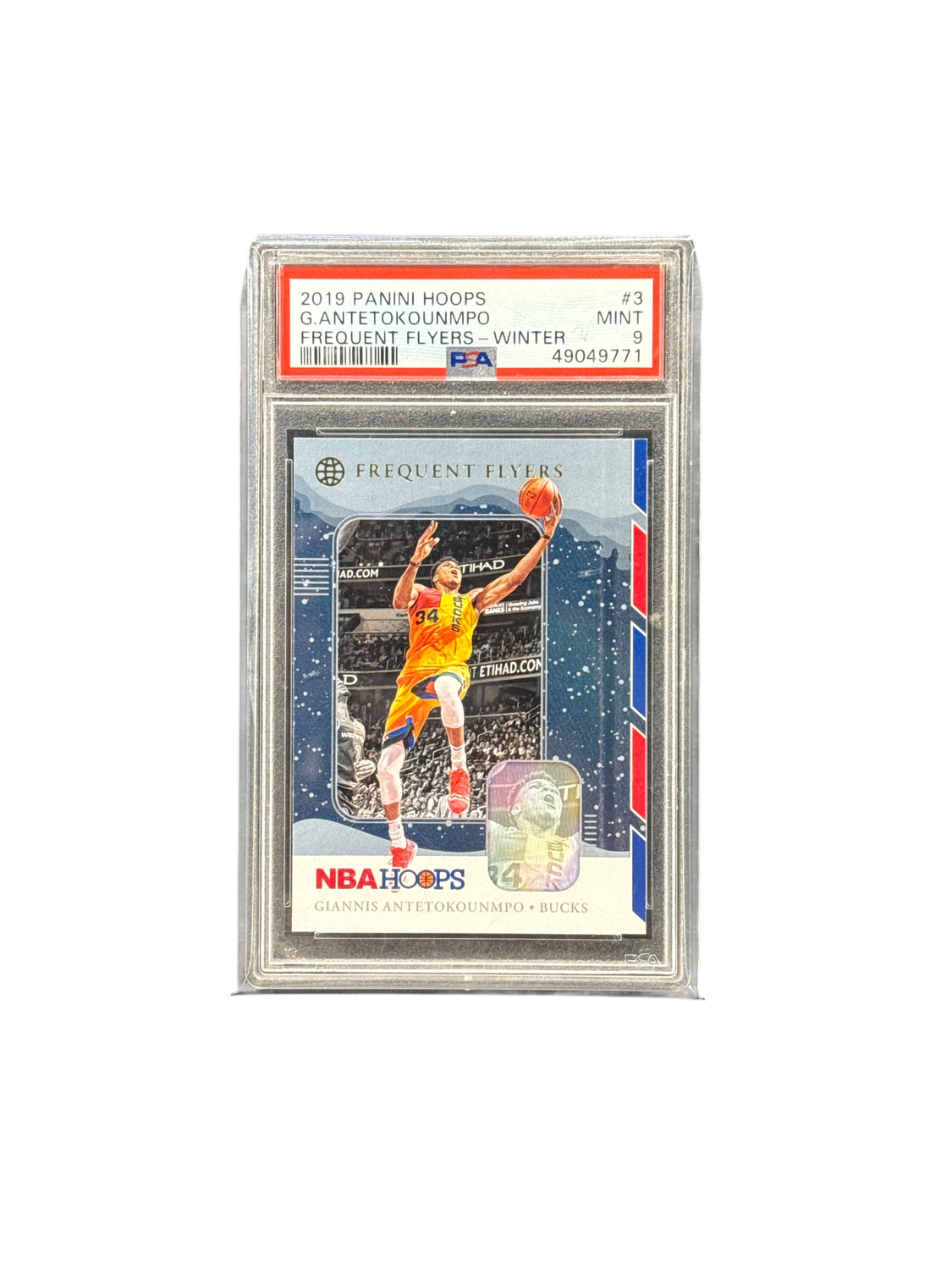 2019 Panini Hoops G. Antetokounmpo Frequent Flyers - Winter #3 PSA 9
