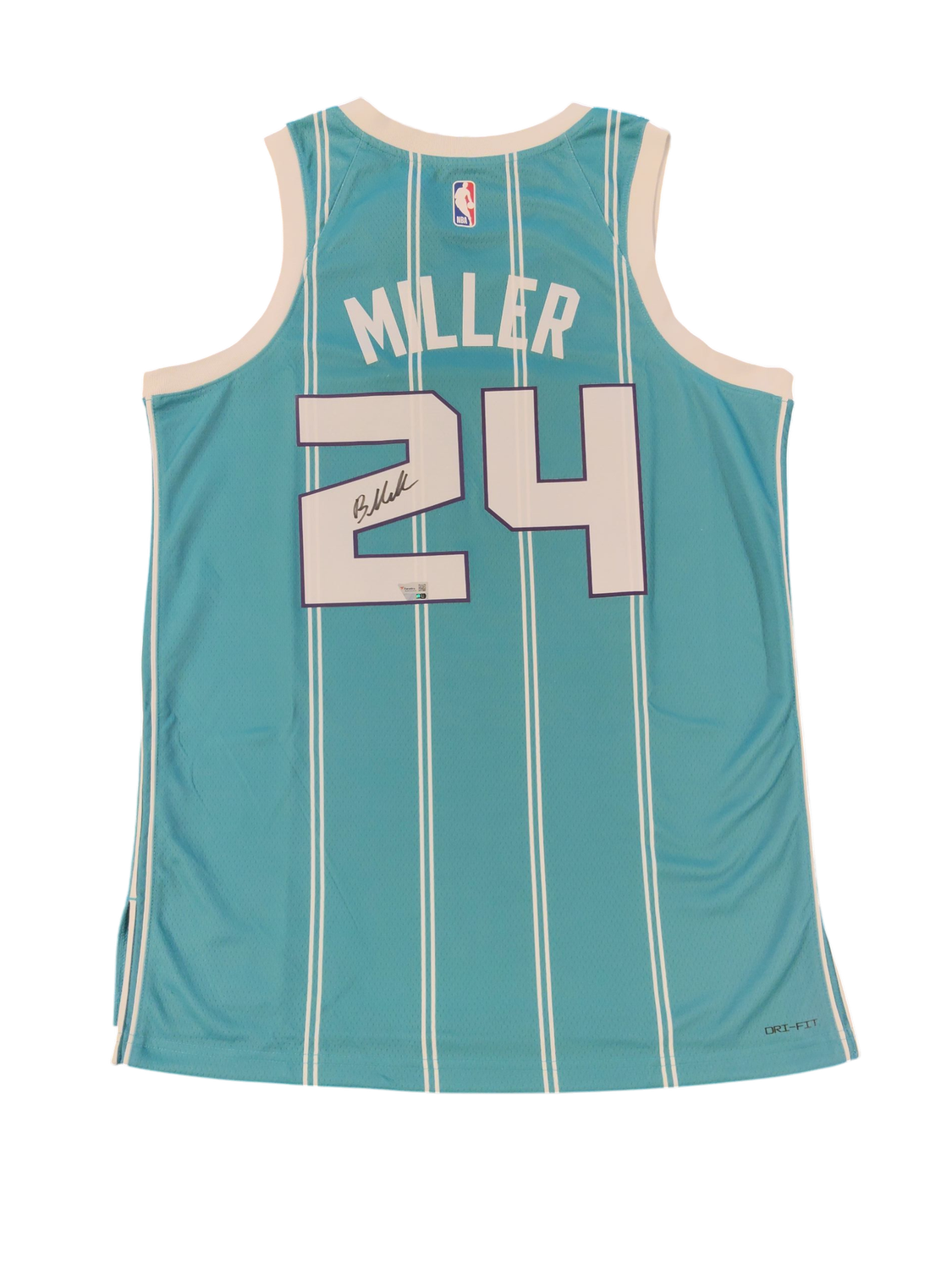 Brandon Miller Charlotte Hornets Autographed Teal Nike Swingman Jersey
