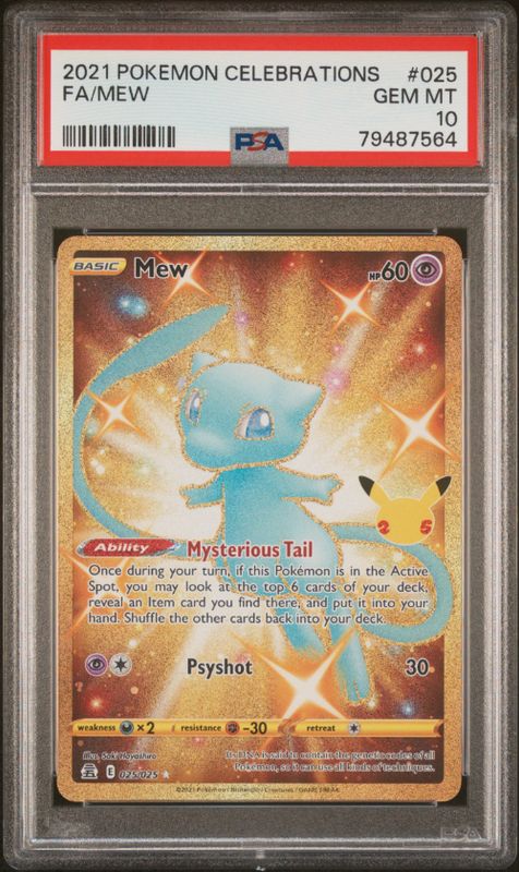 2021 Pokemon Celebrations FA/Mew #025 PSA 10