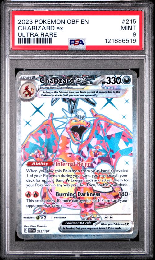 2023 Pokemon OBF En Charizard ex Ultra Rare #215 PSA 9