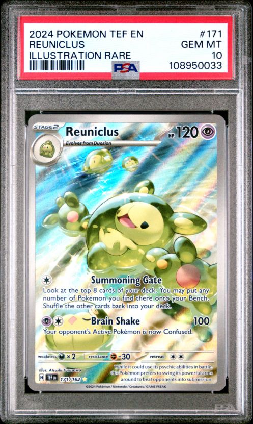 2024 Pokemon Tef En Reuniclus Illustration Rare #171 PSA 10