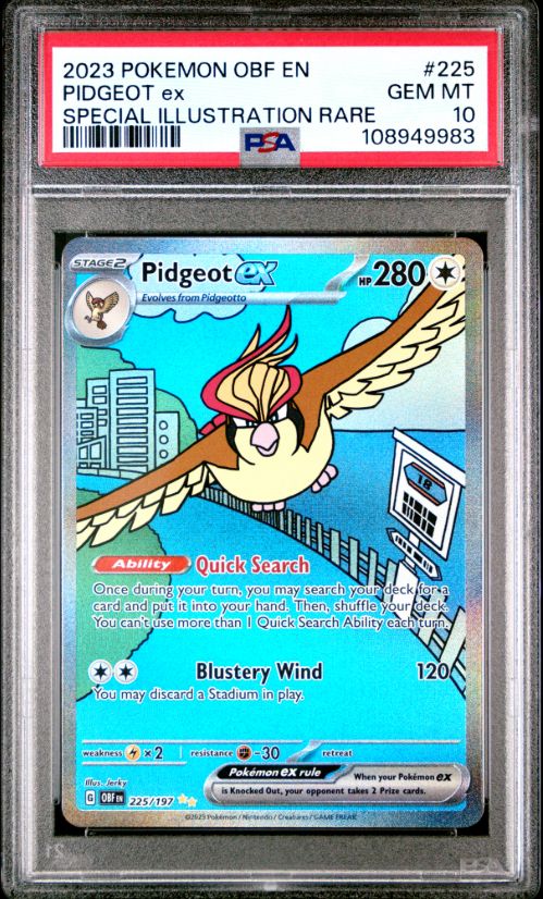 2023 Pokemon OBF En Pidgeot ex Special Illustration Rare #225 PSA 10