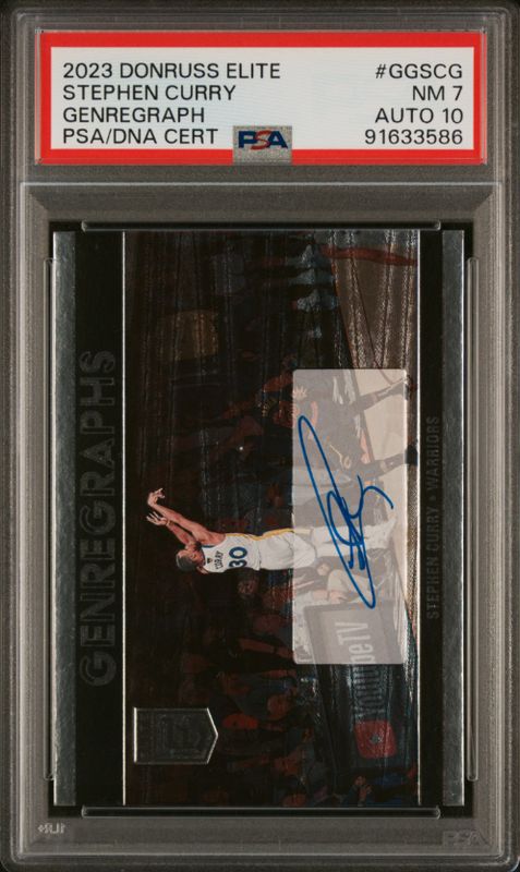 2023 Donruss Elite Stephen Curry Genregraph PSA/DNA Cert #GGSCG PSA 7 Auto 10