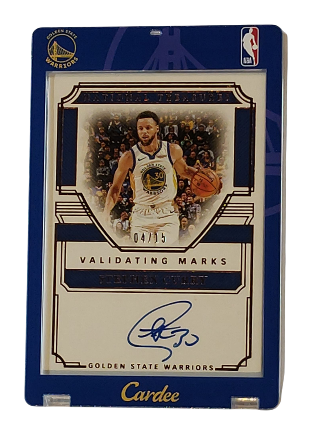 2019-20 Panini National Treasures Basketball Stephen Curry Auto 4/15 #VM-SCY
