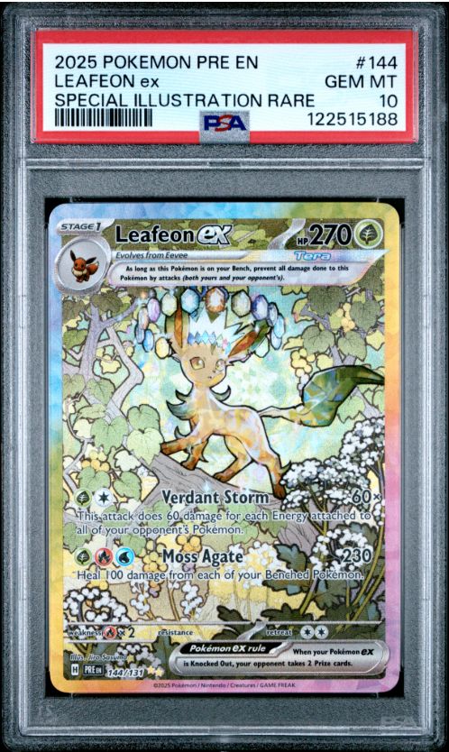 2025 Pokemon Pre En Leafeon ex Special Illustration Rare #144 PSA 10