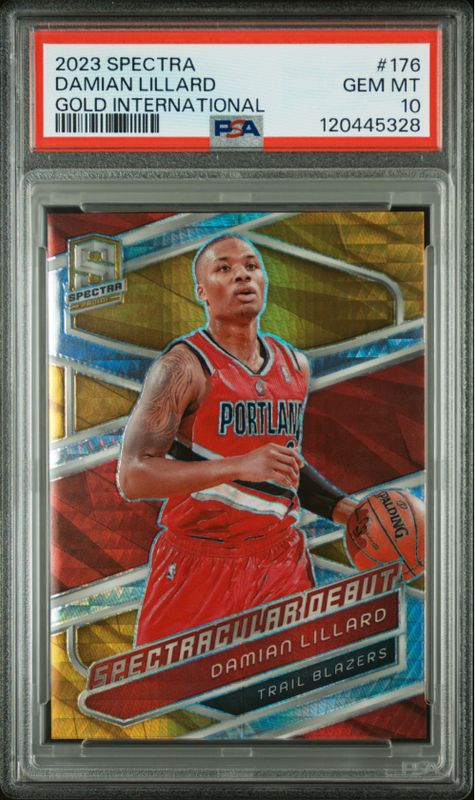 2023 Spectra Damian Lillard Gold International #176 PSA 10