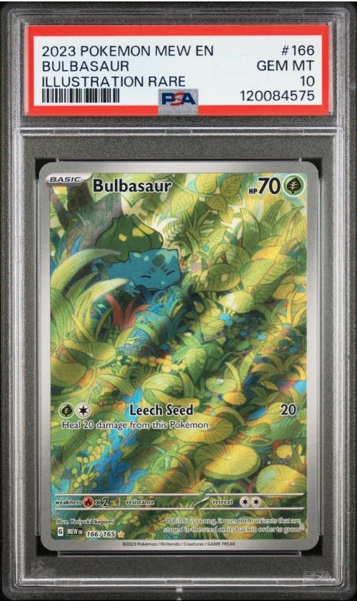 2023 Pokemon Mew En Bulbasaur Illustration Rare #166 PSA 10