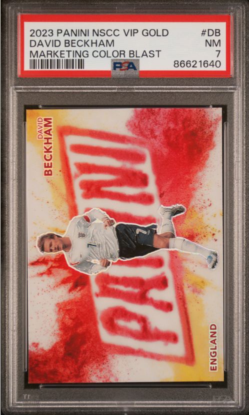 2023 Panini NSCC Vip Gold David Beckham Marketing Color Blast #DB PSA 7