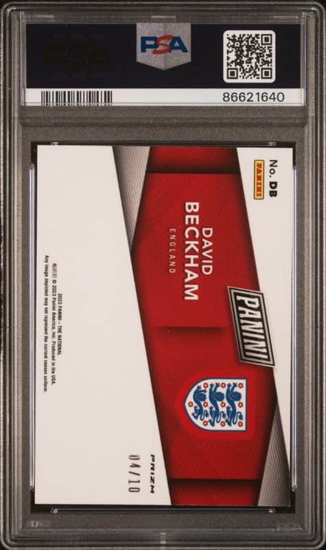2023 Panini NSCC Vip Gold David Beckham Marketing Color Blast #DB PSA 7