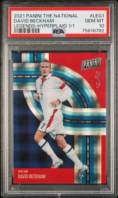 2021 Panini The National David Beckham Legends - Hyperplaid 1/1 #LEG1 PSA 10