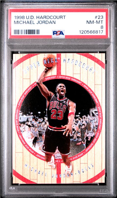 1998 U.D Hardcourt Michael Jordan PSA 8