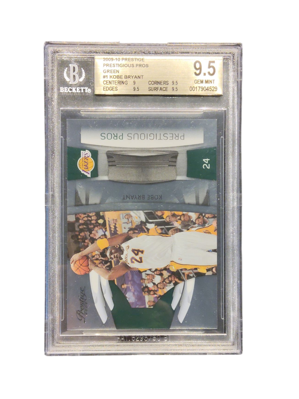 2009 Prestige Prestigious Pros Green Kobe Bryant /500 BGS 9.5