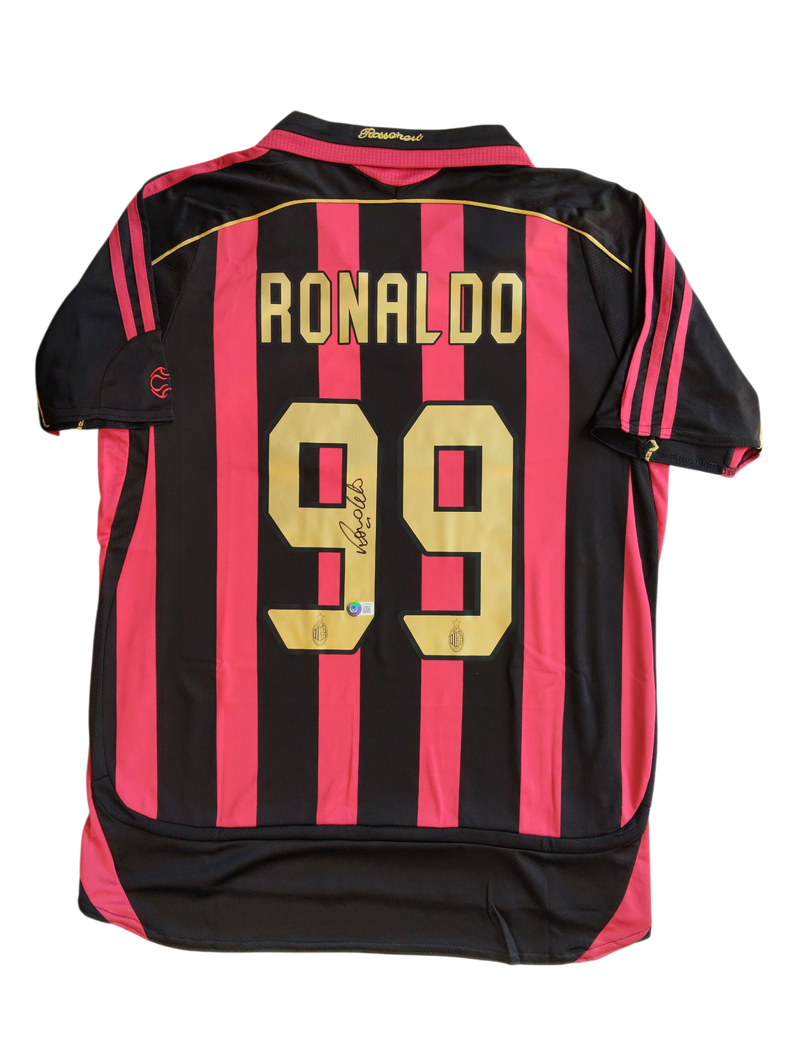 Ronaldo Nazario #99 AC Milan 06/07 Home Signed Jersey