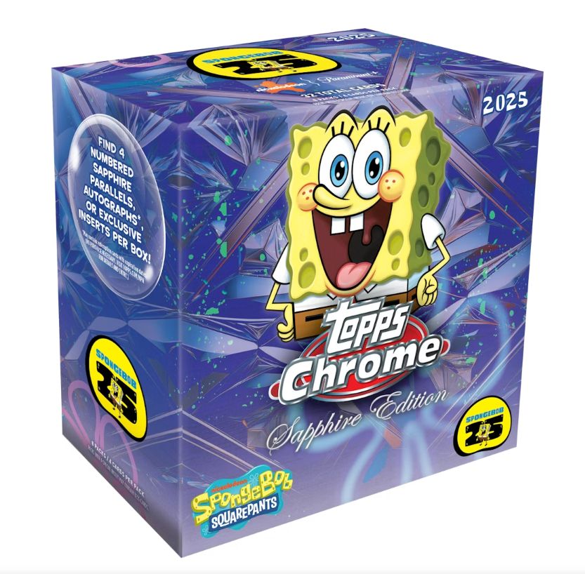 2025 Topps Chrome Spongebob Sapphire Edition