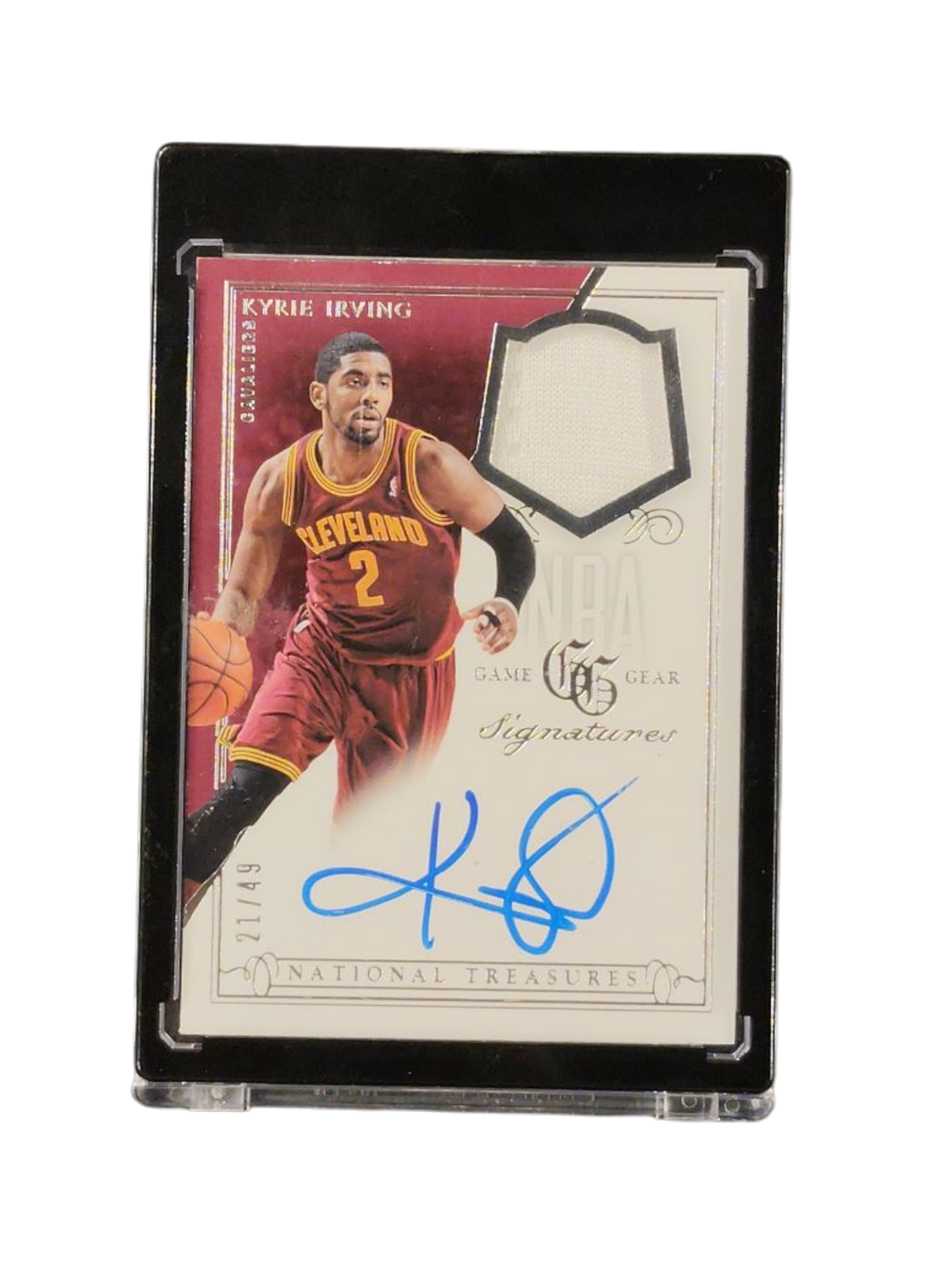 2013-14 Panini National Treasures Kyrie Irving Patch and Auto 21/49 #GS-KI