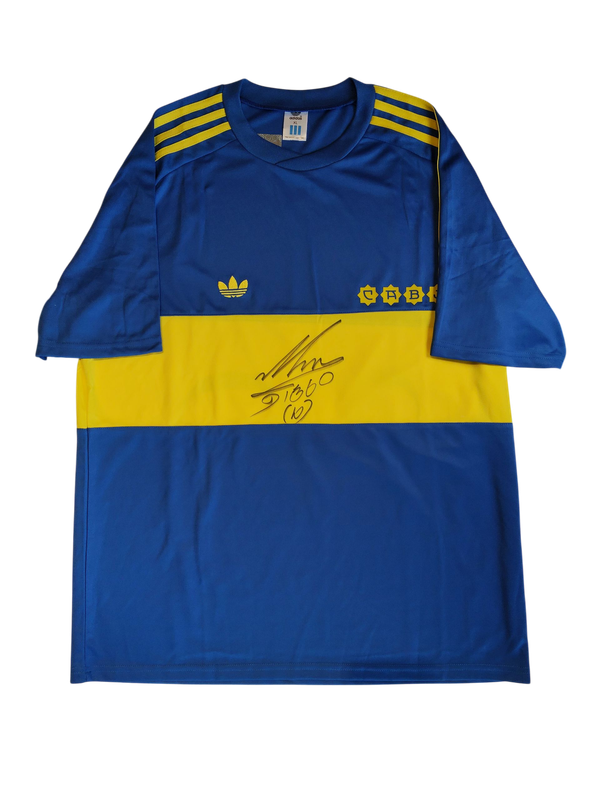 Signed Diego Maradona Boca Jr Jersey