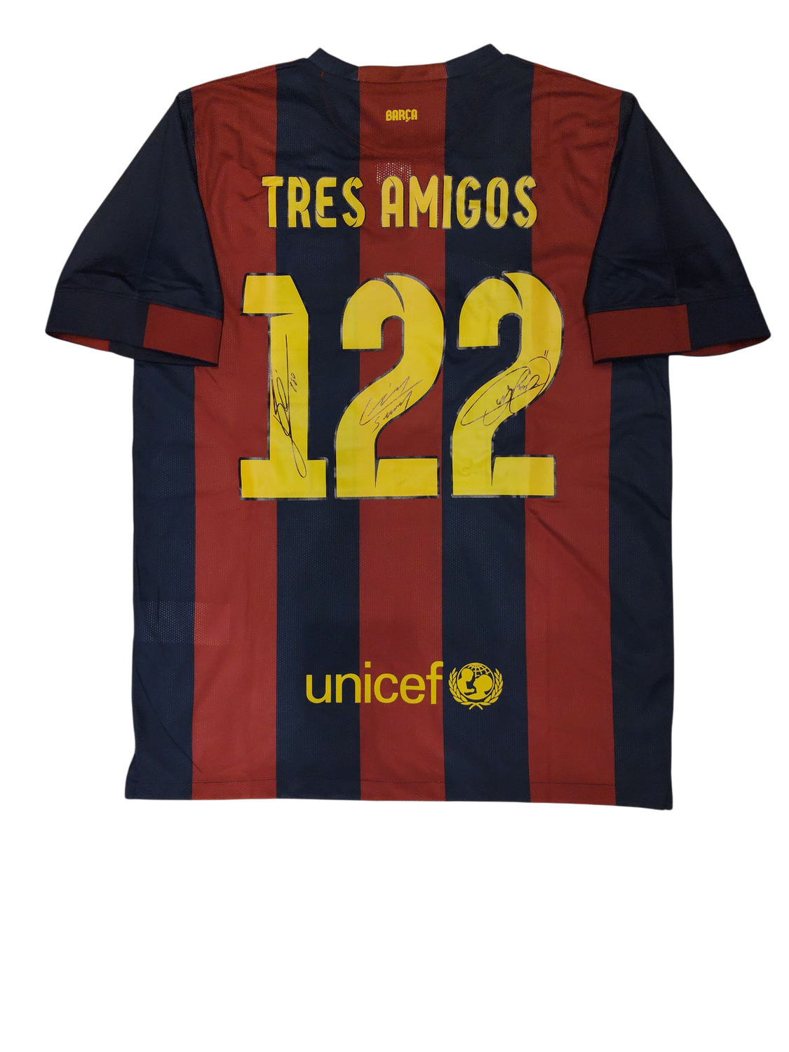 Signed Tres Amigos Barcelona Jersey
