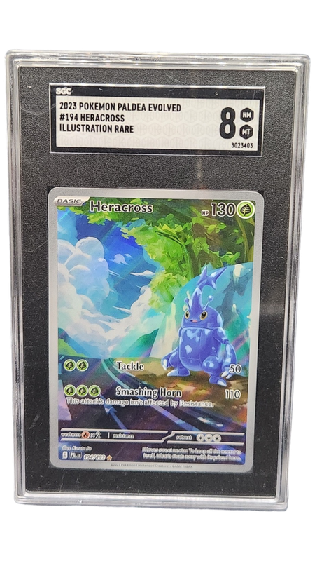 2023 Pokemon Paldea Evolved Heracross Illustration Rare SGC 8
