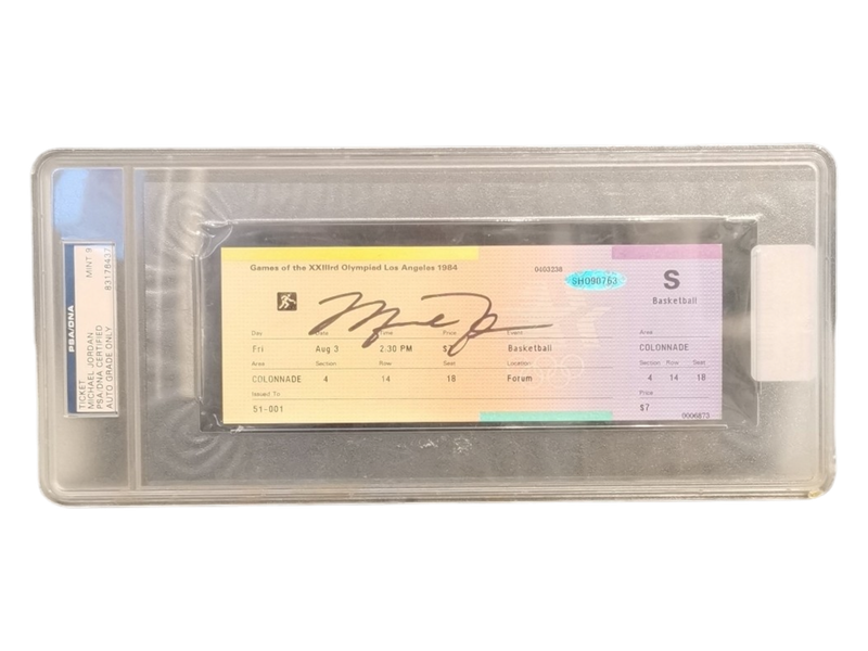 Ticket Michael Jordan PSA/DNA Certified Auto Grade Only PSA Auto 9
