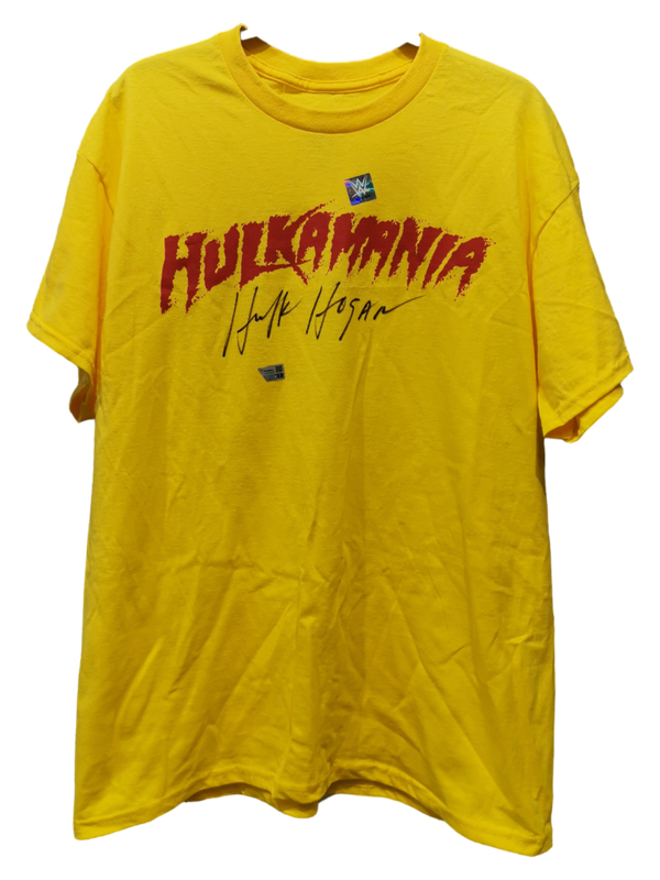 Hulk Hogan Auto Yellow Hulkamania T-Shirt