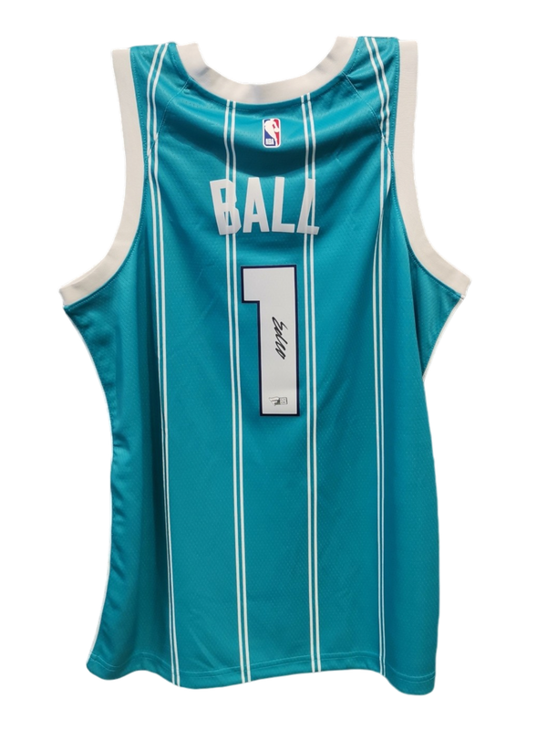 LaMelo Ball Charlotte Hornets Autographed Teal #1 Nike Icon Jersey
