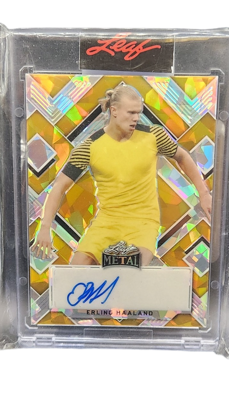 2022 Leaf Metal Crystal Gold Erling Haaland Auto 1/1