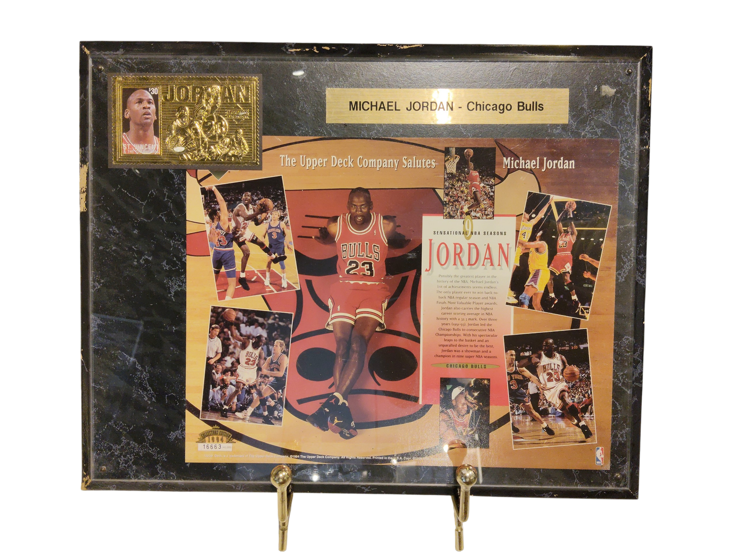 Signed Michael Jordan '94 Upper Deck Collector's Edition Poster 16663/40000